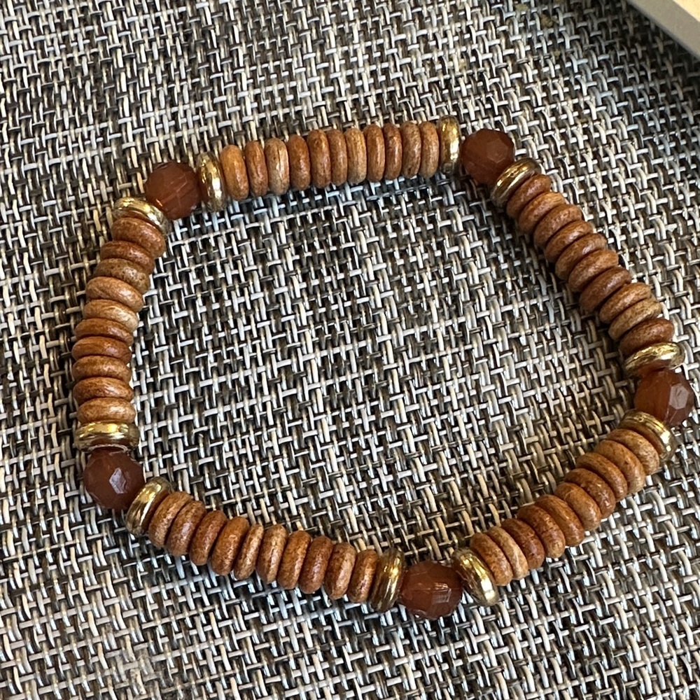 Brown Beaded Bracelet - Picture 2 of 2
